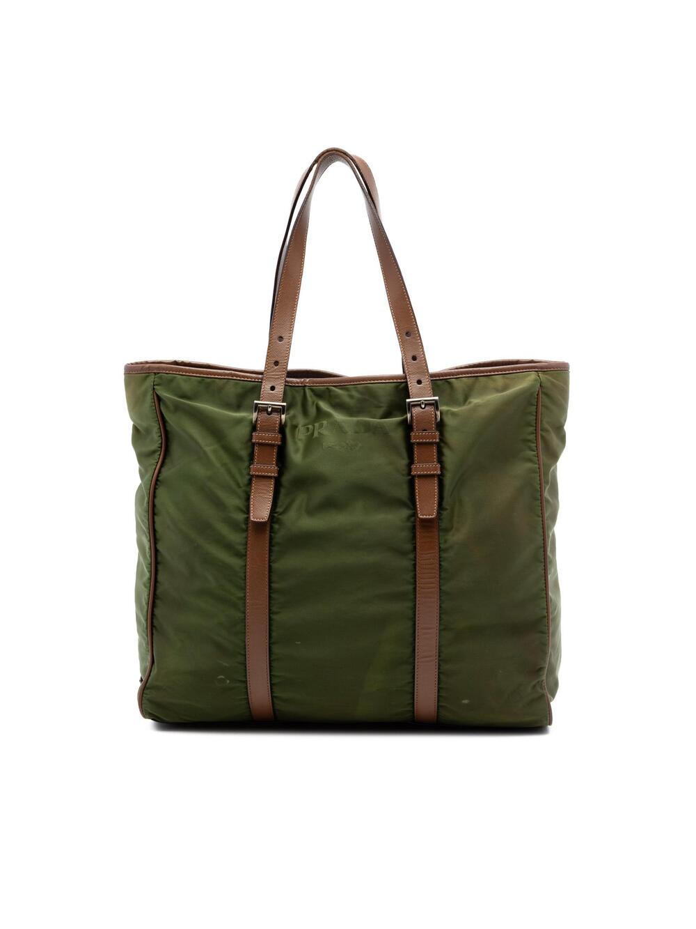 Prada Leather Trimmed Tessuto Tote Pre- #315567P42B